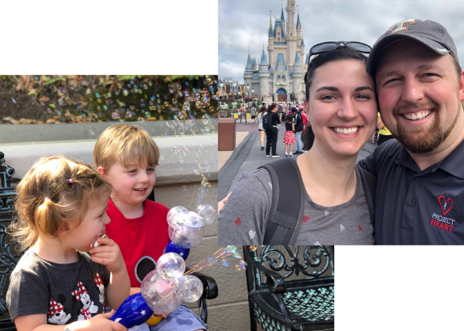 Family taking their child with CHD to Disney World.