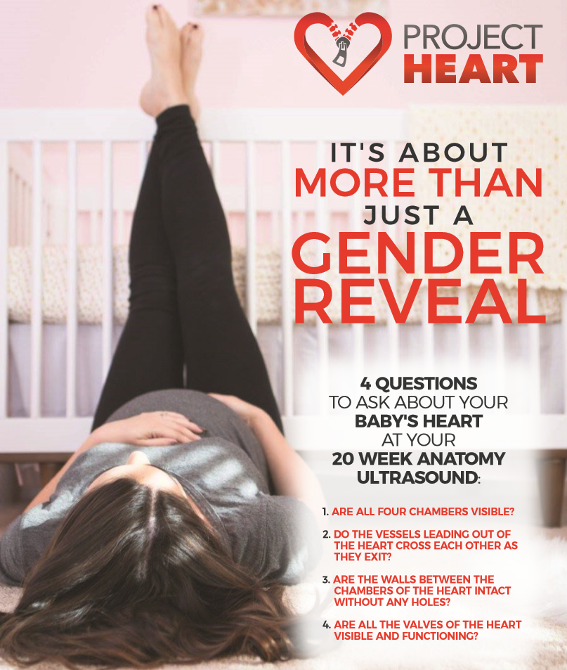 Pregnant woman laying with her feet propped up on a baby crib. Lists 4 questions to ask about the heart.